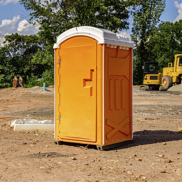 do you offer hand sanitizer dispensers inside the portable restrooms in Bluffs Illinois